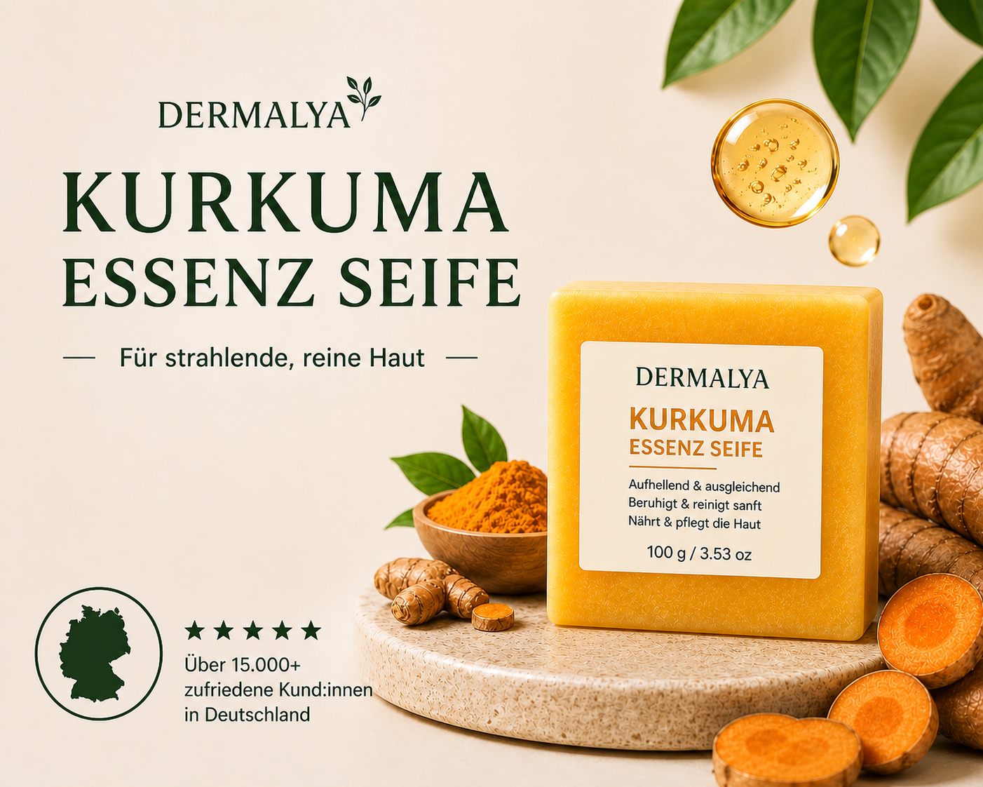 Kurkuma Seife – Natürliche Reinigung für strahlende Haut